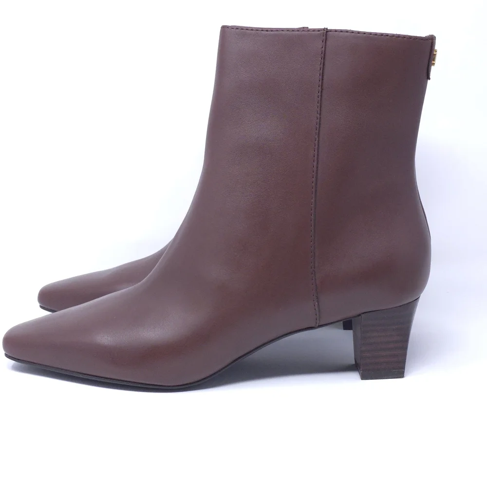 LAUREN Ralph Lauren Ankle Boots Willa Dark Mahogany 9.5 Medium - Picture 4 of 10